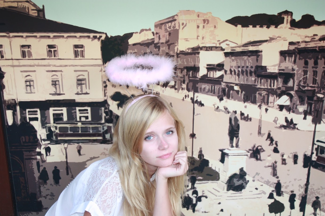 Anna Osmon as an Angel of Paris